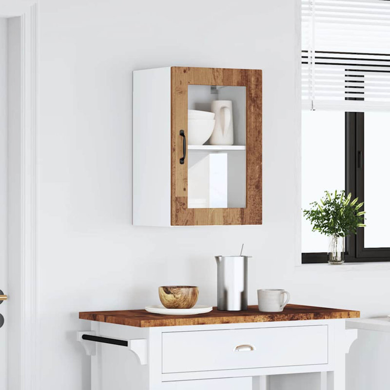 Latitude Run Kitchen Corner Base Cabinet Porto Smoked Oak Engineered Wood, Old Wood