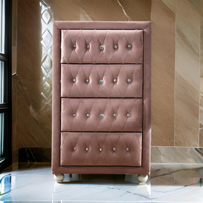 Upholstered Dresser, 4 Drawer Dresser