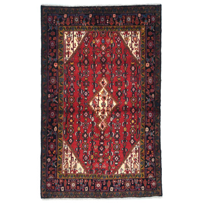 One-of-a-Kind Red Tribal 4X7 Oriental Area Rug