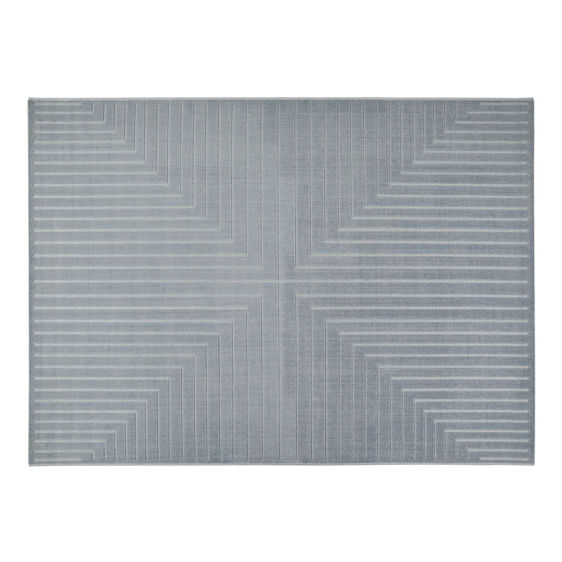 Meosha Solid Colour Blue Area Rug, Rectangle 160 x 220cm