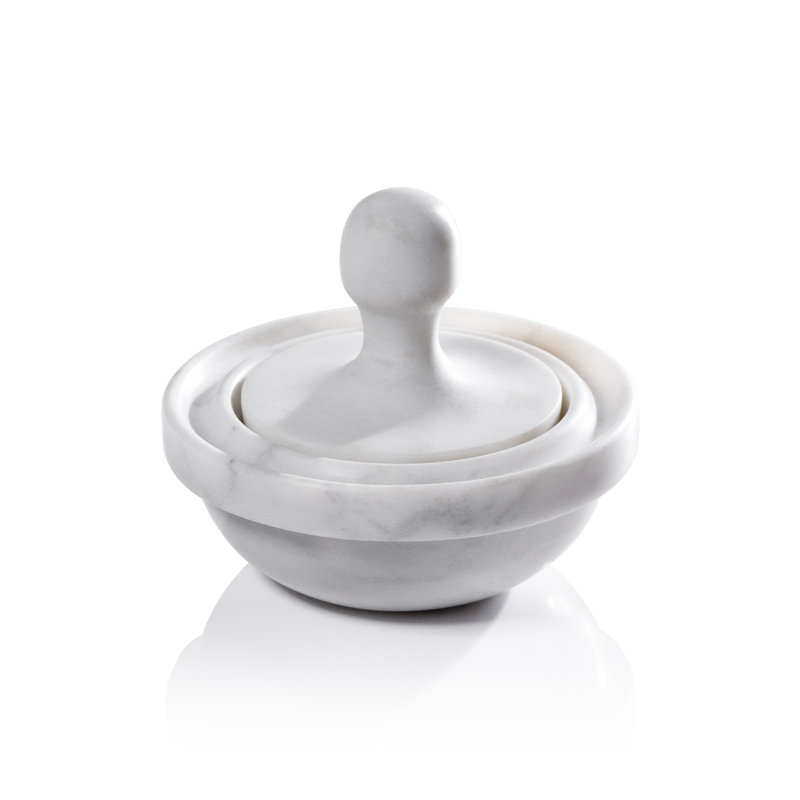 Ross Marble Spice Grinder, White