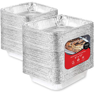 Stock Your Home 9x13 Disposable Baking Pan with Lid (10 Pack) Heavy Duty  Aluminum Cake Pans with Lids, Clear Plastic Cover, Food Container for
