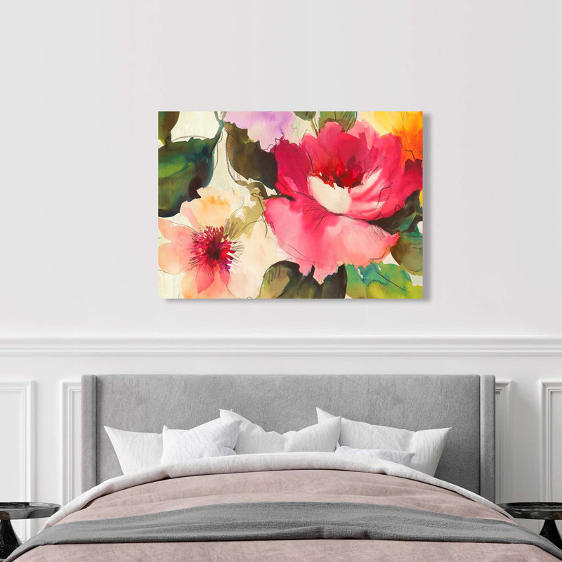 Floral Duet by Kelly Parr - Wrapped Canvas Print, 70cm H x 100cm W x 4cm D