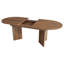 Extendable dining table 120–160cm oval walnut-536002073
