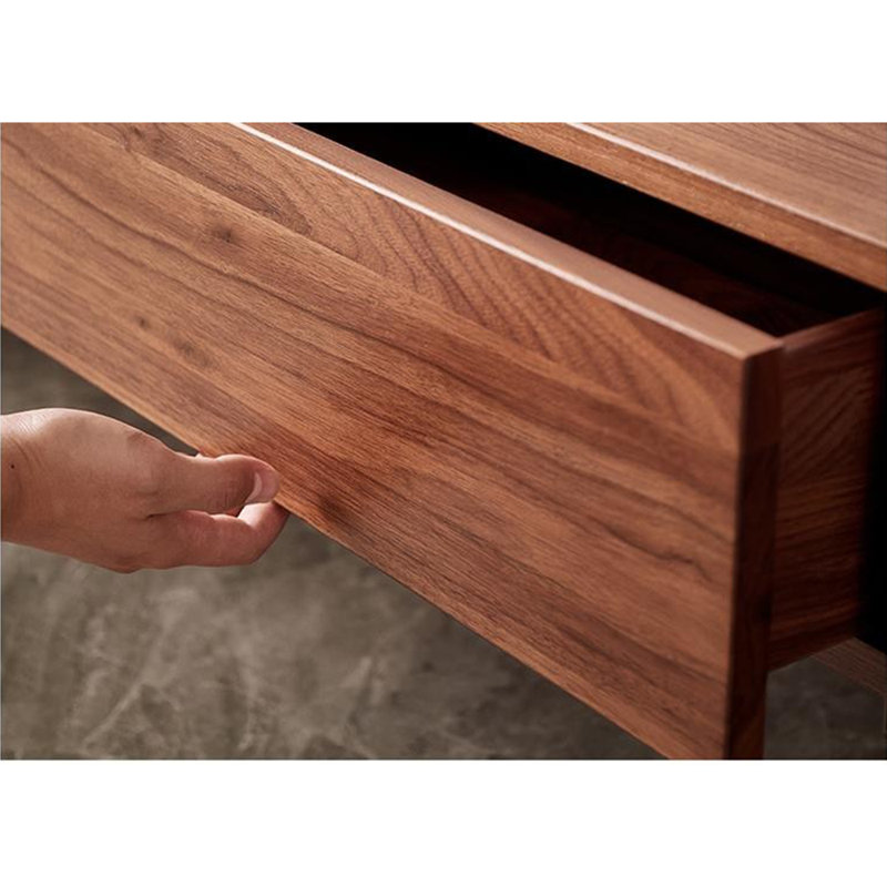 Walnut TV cabinet end table set