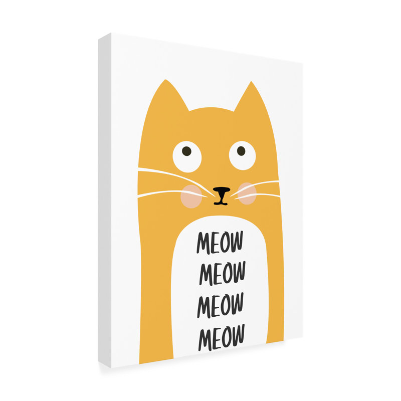 «Meow» par Ayse, impression sur toile tendue, H 32 po x l 24 po x P 2 po
