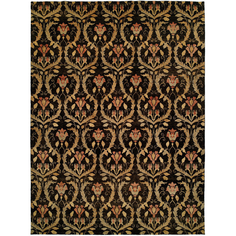 Wool Floral Area Rug, Runner 2'6" x 6'