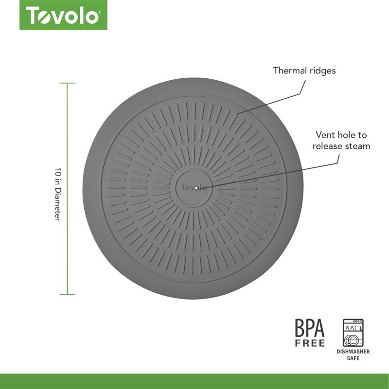 Tapis micro-ondes gris anthracite 10 po, 10"