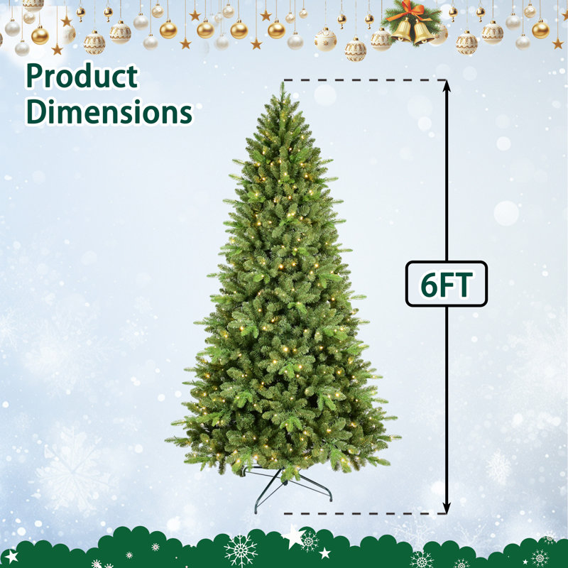 Arbre de Noël artificiel de qualité supérieure - épinette verte luxuriante avec feuillage dense pour une élégance intemporelle des Fêtes