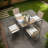 5-Piece Rattan Patio Set with Acacia Wood Table - All-Weather Outdoor Dining & Conversation Furniture-1858857373-1858857374