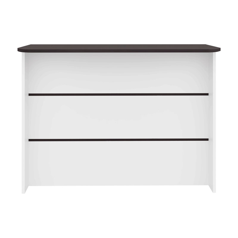 Wenge And White Kitchen Island With Ample Storage Space