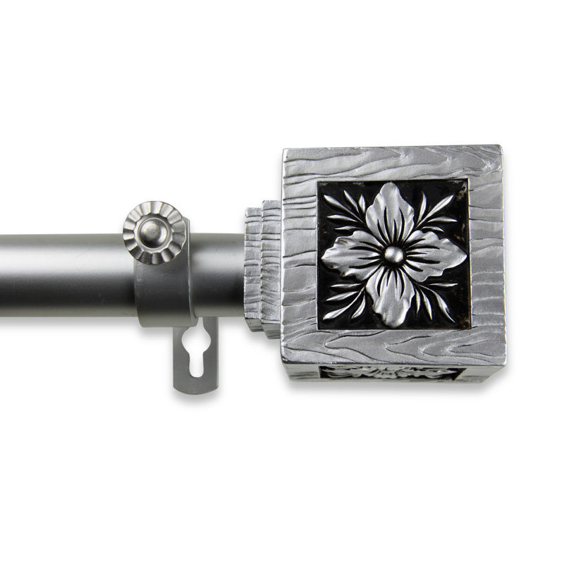 Tringle à rideaux simple Baugh Ophélie, Nickel satiné