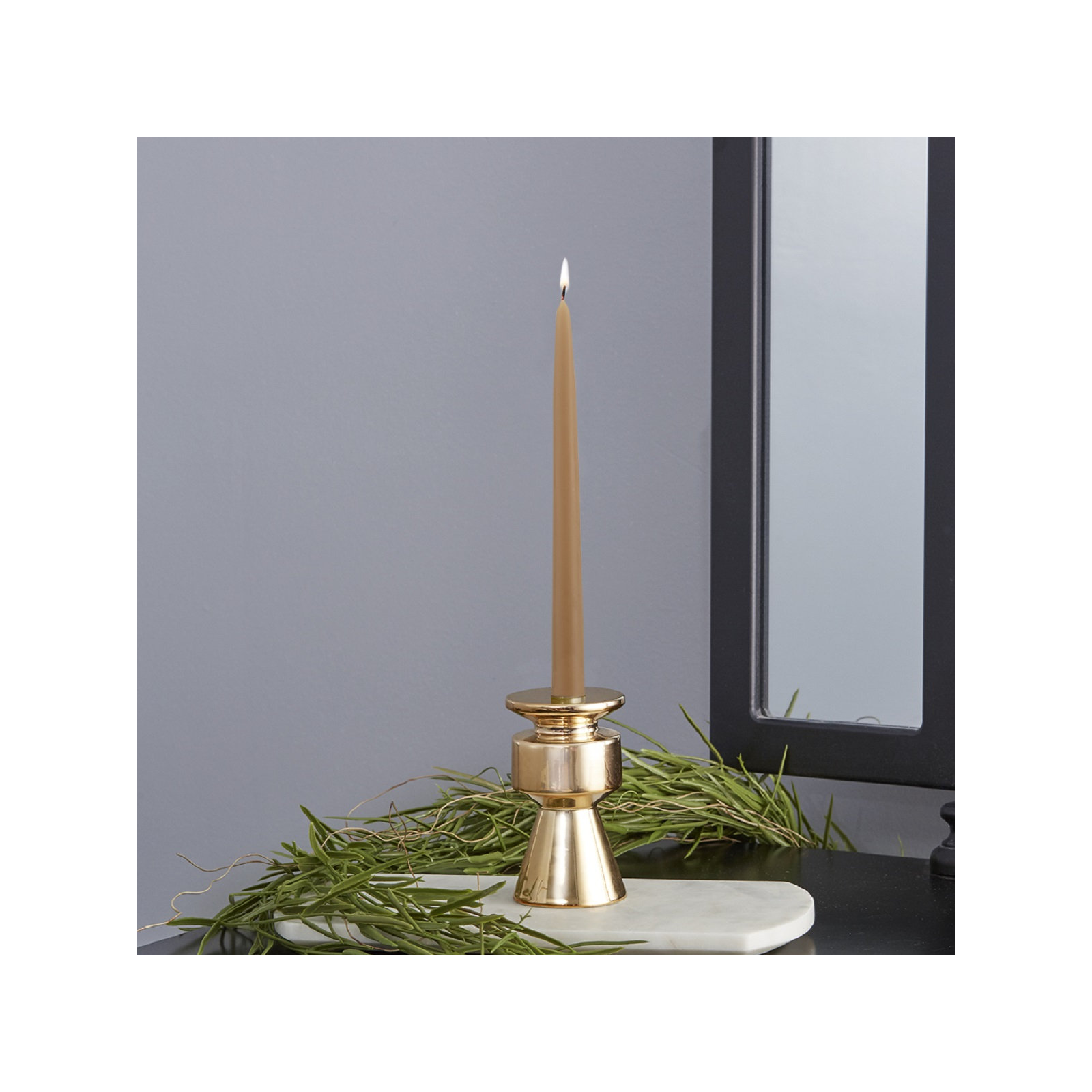 12 Piece Unscented Taper Candle Set, Beeswax, 9" H x 0.88" W x 0.88" D