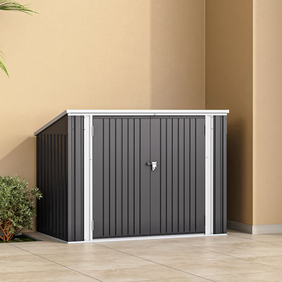 Arvie 6 ft. W x 3 ft. D Metal Apex Garbage Shed