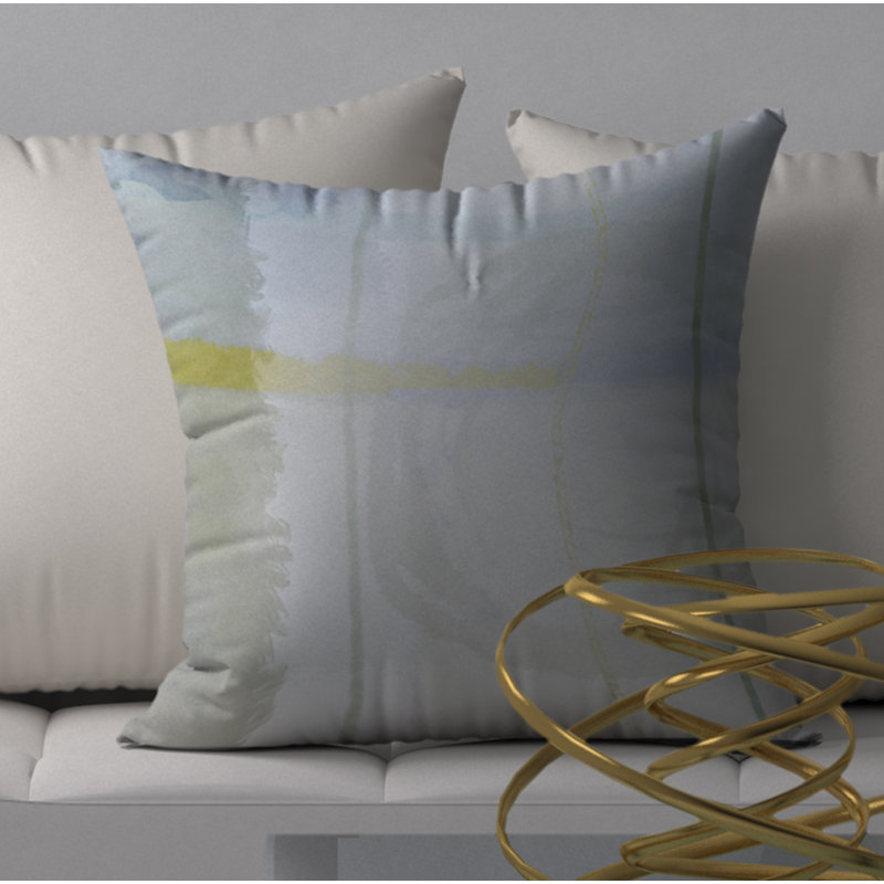 Abstract Reversible Throw Pillow, 18" x 18"