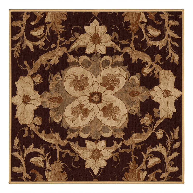 Victorian Charm Rug, Square 3'