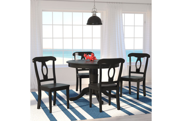 Gaskell 5 - Piece Rubberwood Solid Wood Dining Set