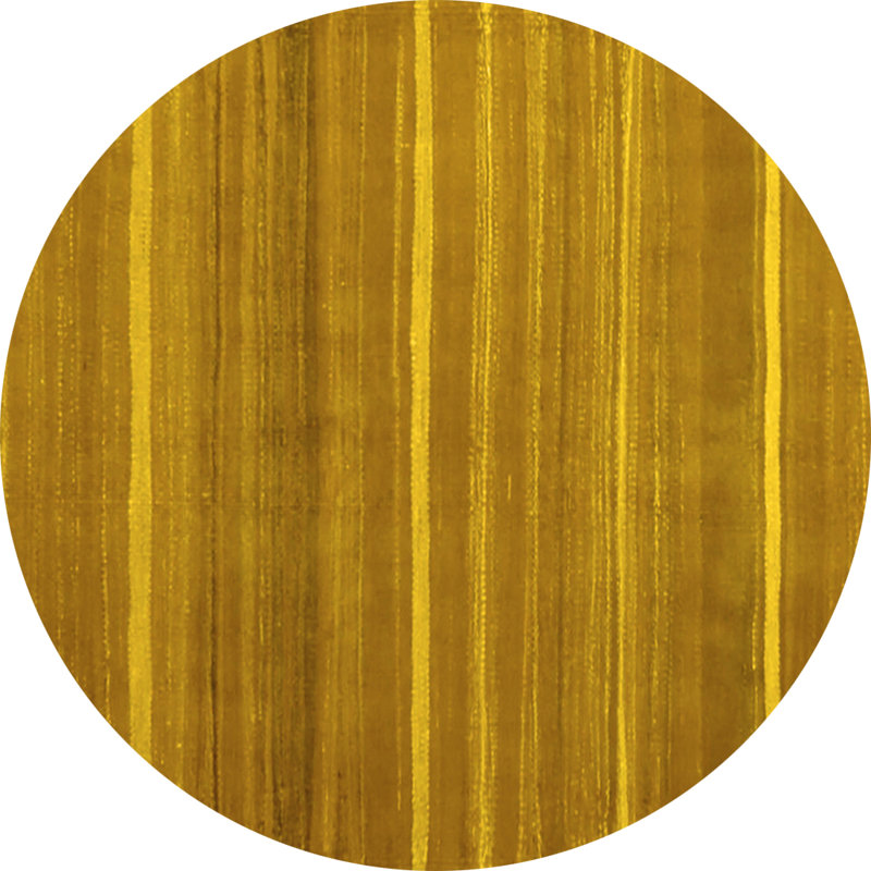 Hennion Performance Striped Indoor Rug, Round 7'