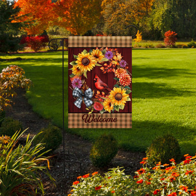 Couronne de récolte drapeau de jardin