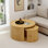 Round Nesting Coffee Table Set Of 2 Modern Low Tables, 31.5" Big 18" Small Stacking Side Table