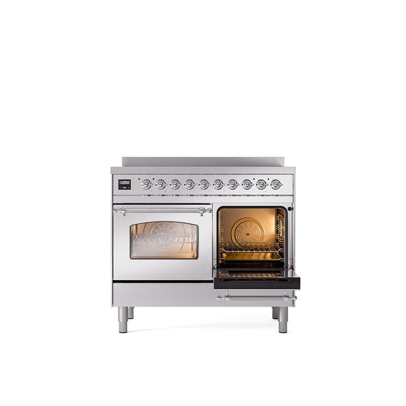 ILVE Nostalgie II 40 in Induction Range, Stainless Steel/Chrome