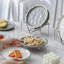 Assiettes à dîner en céramique, ensemble d'assiettes à dîner, 6 pièces avec supports de rangement en métal, assiettes à dessert en céramique, va au micro-ondes, va au lave-vaisselle, convient aux steaks, salades, collations, pâtes