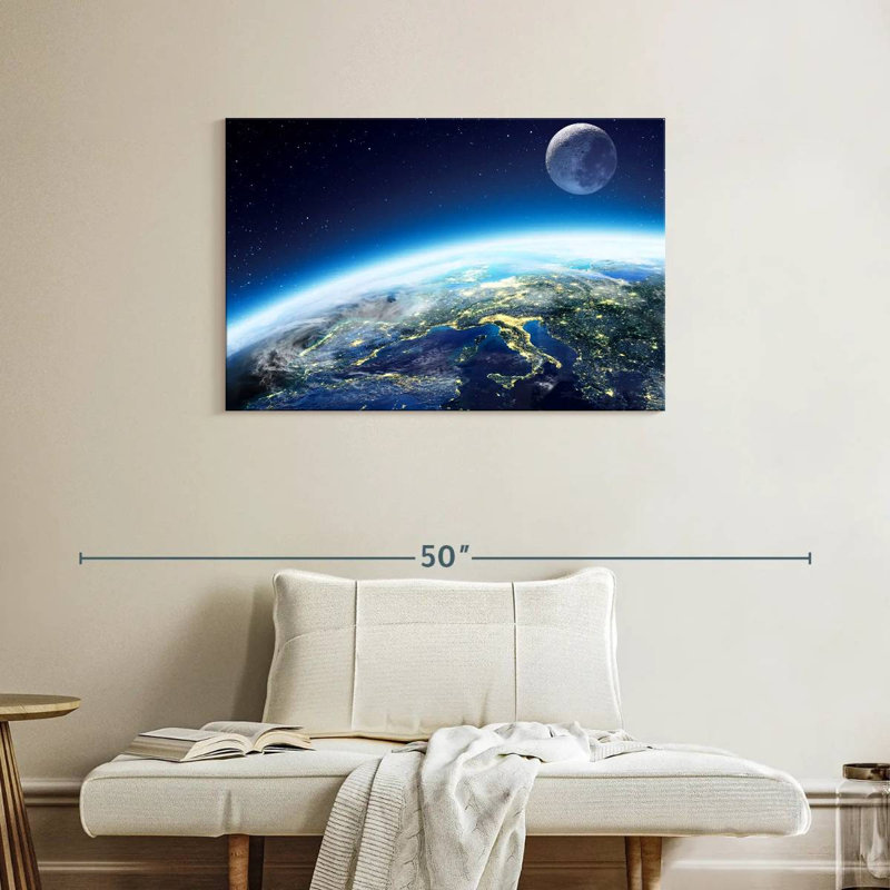 Oberle City Lights From Space, 24" H x 36" W