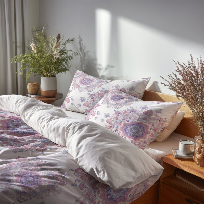 Ensemble de literie 3 pièces Boho, Housse de couette très grand et 2 très grandes t