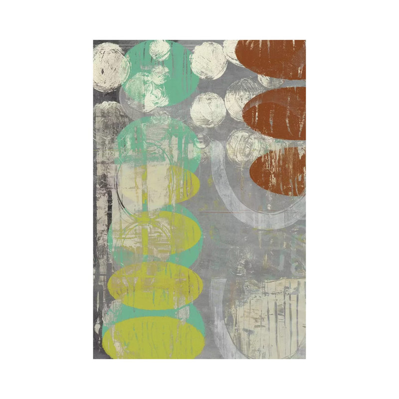 Circles Circle I by Jennifer Goldberger - Wrapped Canvas Painting, 20.32 cm H x 30.48 cm W
