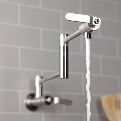 Kingston Brass Whitaker Two-Handle 1-Hole Wall Mount Pot Filler Faucet