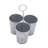 Towle Living Galvanized Hammered Round Cup/Flatware Caddy
