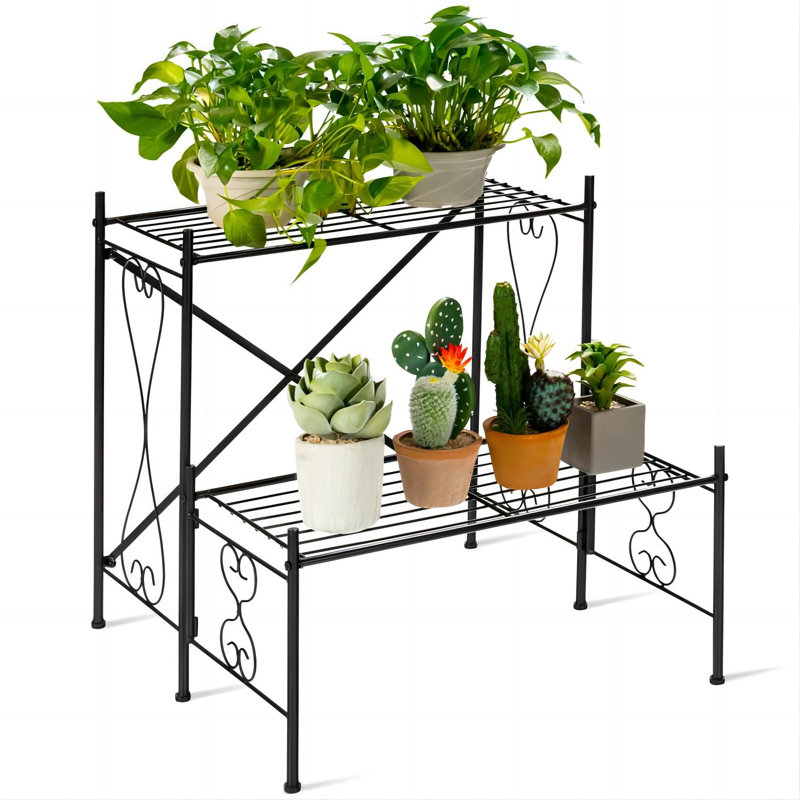 Étagère de jardin en métal à 2 niveaux Red Barrel Studio®