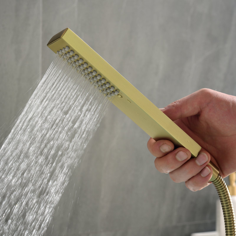 1 Handle Roman Tub Faucet with Diverter, Brushed Gold