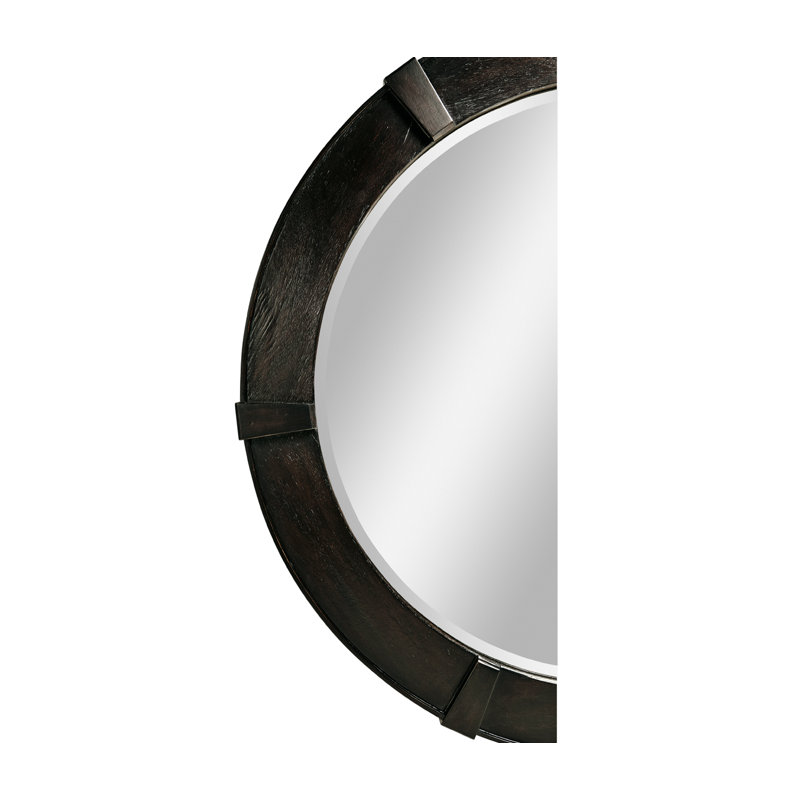 Casually Country Flat Beveled Wall Mirror, Dark Ale