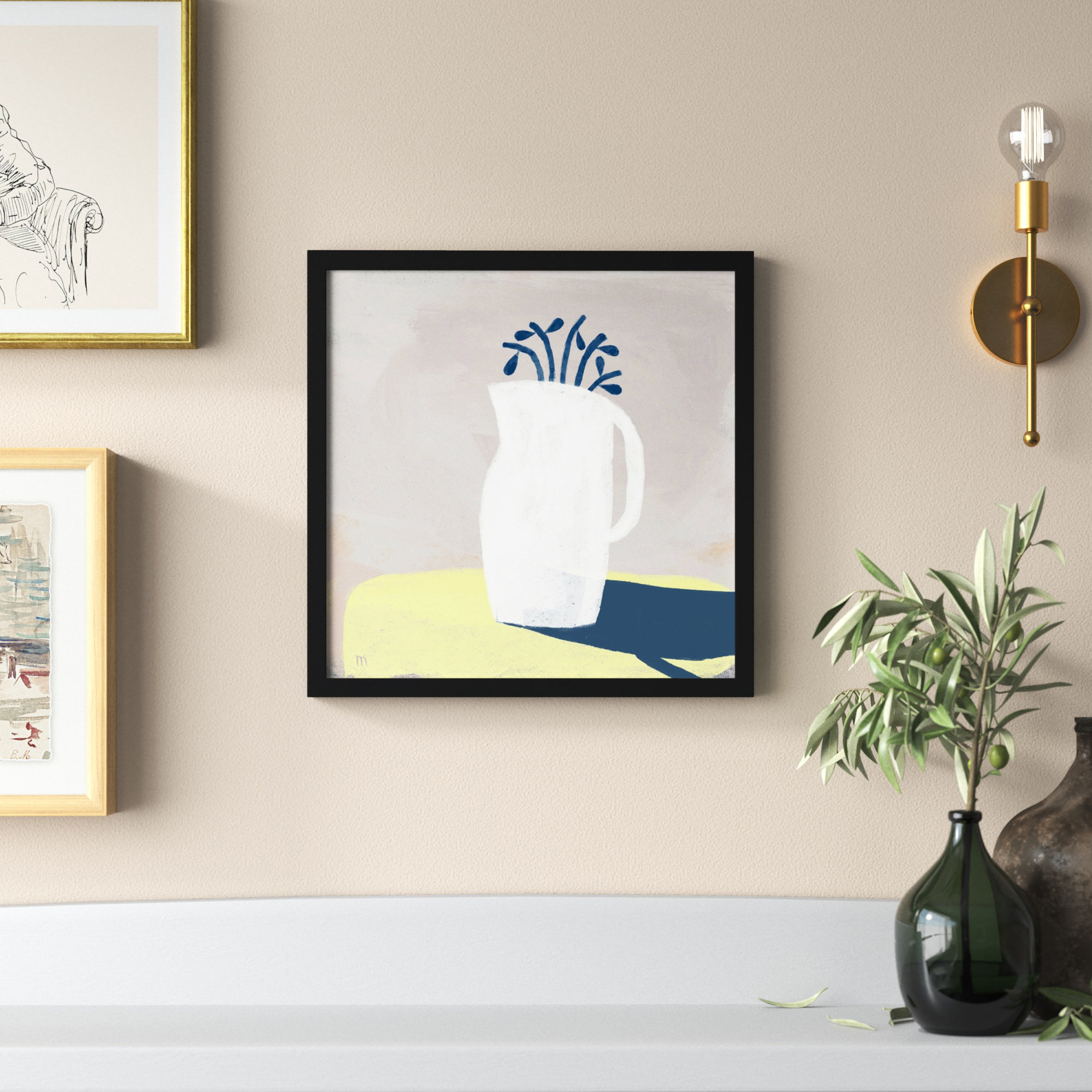 In Full Light by StudioM, Black, 16" H x 16" W x 1.25" D