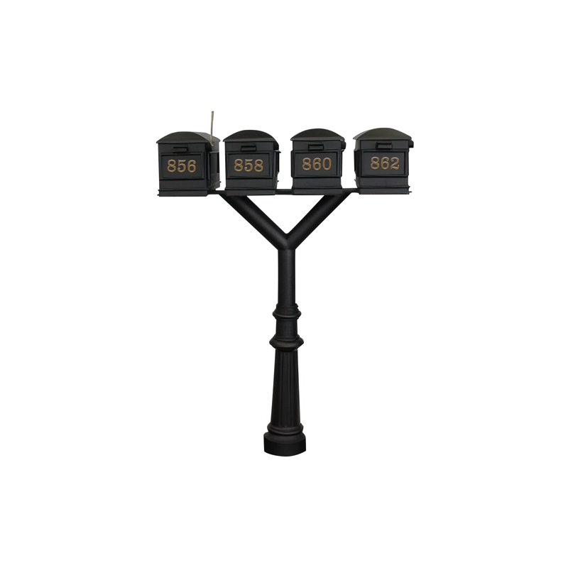 Penfield 72.375'' H Flute Multi-Mount Post, Black