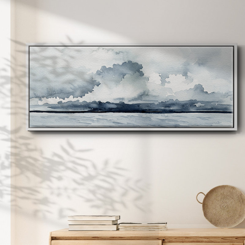 Passing Rain Storm I- Framed Canvas