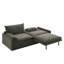Canapé-lit convertible 4 places en chenille 4 places - Canapé Cloud avec rangement, port USB et coussin 2 en 1 gris foncé-174421407