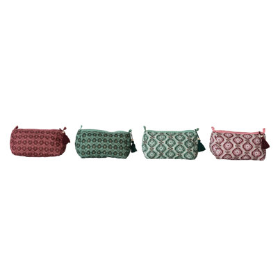 Pochette à fermeture éclair en coton Artisan