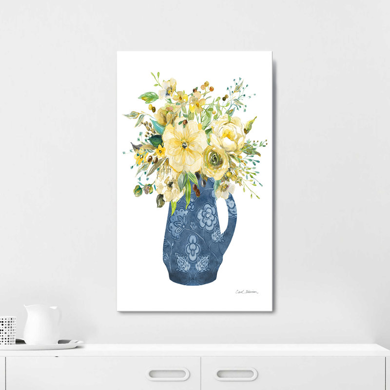 "Sunny Chinoiserie II" par Carol Robinson, reproduction sur toile, H 36 po x l 60 po x P 1,5 po