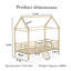 Structure de lit simple avec garde-corps et échelle-1603850918