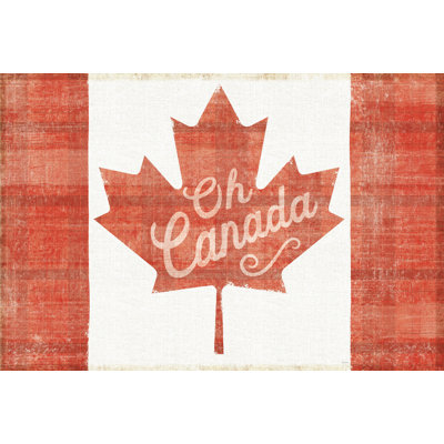 Oh Canada Flag by Sue Schlabach - Wrapped Canvas Print