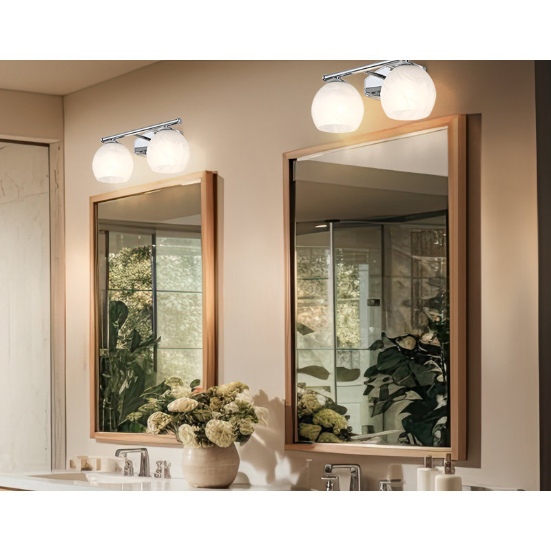 Novalie 16 inch Chrome 2 Light Vanity, Chrome