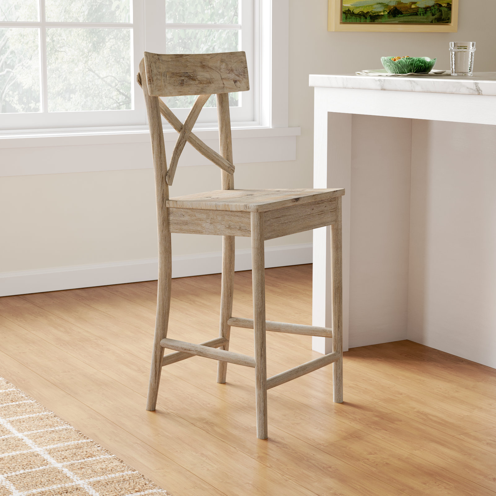 Counter Height 30 In Unfinished Wood Bar Stool HeuGah Counter