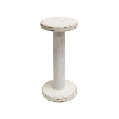 10.75'' H Wood Tabletop Candlestick