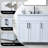 36'' White Modern Free-Standing Single Bathroom Vanity Set