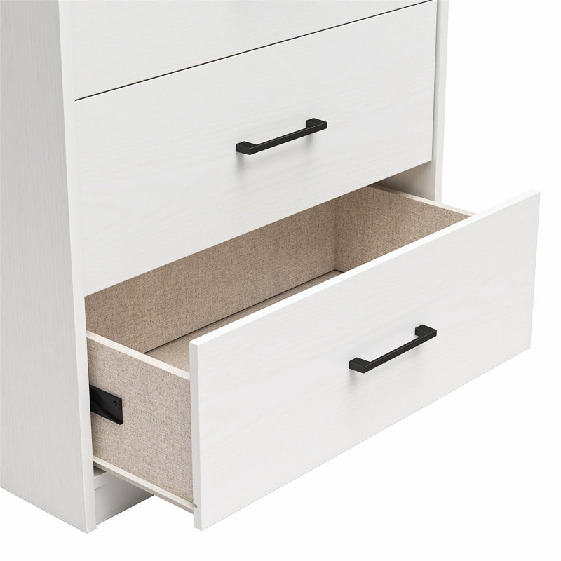 Brez 71cm W 5 - Drawer Chest of Drawers, White Oak