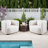 39" Wide Cozy Boucle Upholstered Barrel Chair Set, 2-Piece Accent Chairs for Living Room and Bedroom-230003253