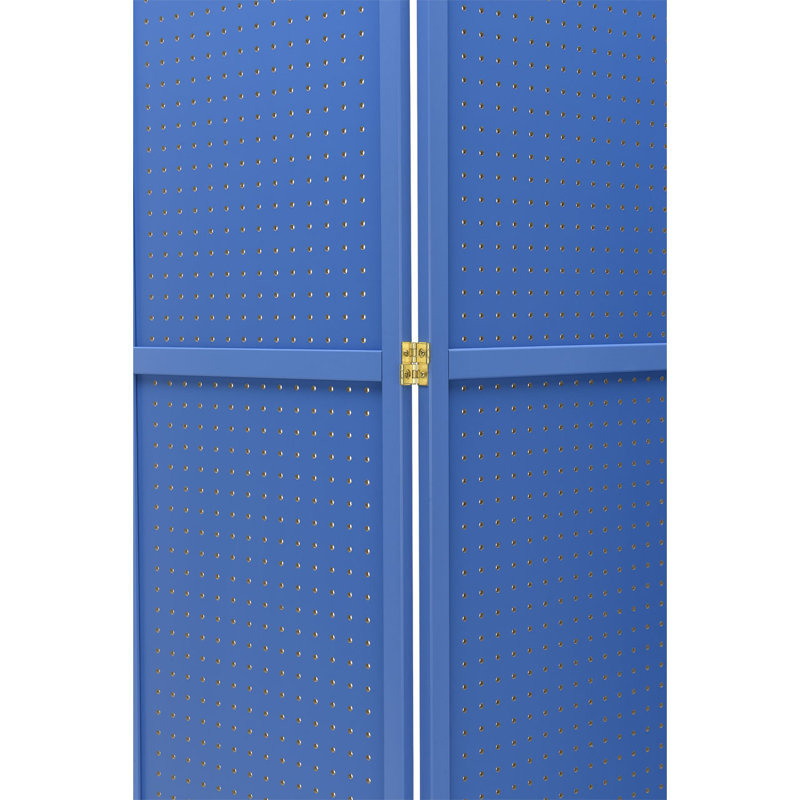 Paravent à panneau perforé Aromola 4, Bleu