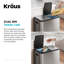 Poubelle de cuisine à double compartiment 15,8 gallons / 60 litres Kraus-126114896